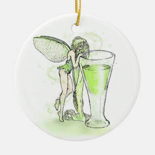 Wermut-La-Gebühr Verte Fee mit Glas Keramikornament