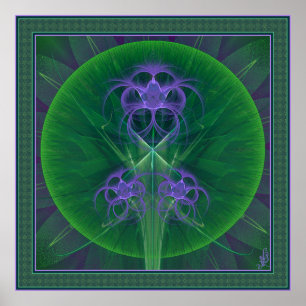 Wermut-Tulpe-Mandala Poster