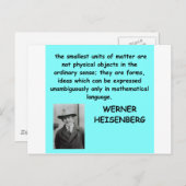 Werner Heisenberg Zitat Postkarte (Vorne/Hinten)