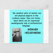Werner Heisenberg Zitat Postkarte (Vorderseite)