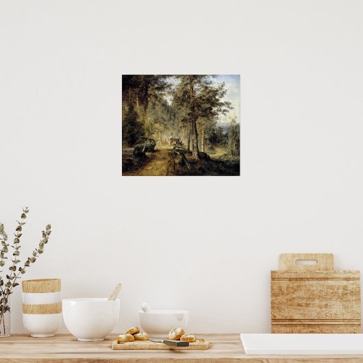 Werner Holmberg Road in Häme (Hot Summer Day) Poster (Küche)