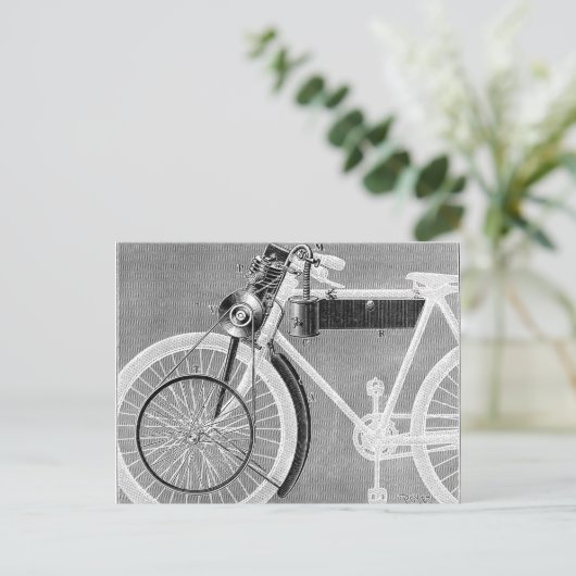 Werner Motorrad, 1898 Postkarte (Stehend Vorderseite)