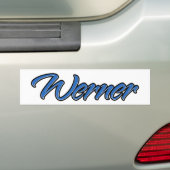 Werner Name blue Aufkleber Sticker Autoaufkleber (Auf Auto)