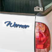 Werner Name blue Aufkleber Sticker Autoaufkleber (Auf Lkw)