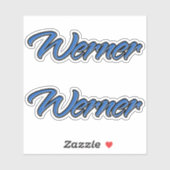 Werner Name blue Aufkleber Sticker Stickerset (Blatt)