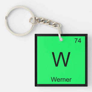 Werner Name Chemie Element Periodensystem Schlüsselanhänger