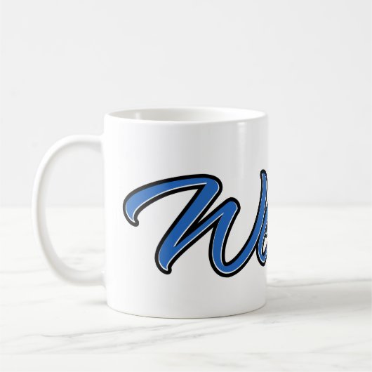 Werner Vorname Name blue Tasse Kaffeetasse (Links)
