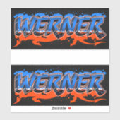 Werner Vorname Name Graffiti Aufkleber Sticker (Blatt)
