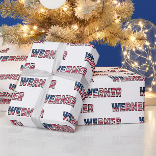 Werner Vorname Name USA US Geschenkpapier Papier