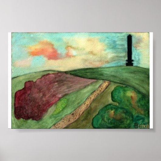 Werneth Low cenotaph-Ansicht Poster (Vorne)