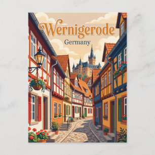 Wernigerode, Deutschland, Gasse Deutschland Postkarte