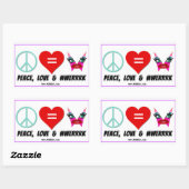 WERRRK.com Peace, Liebe & #WERRRK Sticker (Blatt)