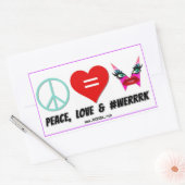 WERRRK.com Peace, Liebe & #WERRRK Sticker (Umschlag)
