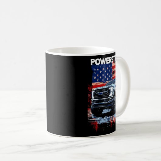 Werstroke Single Cab Truck American Flag New Body Kaffeetasse (VorderseiteRechts)