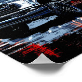 Werstroke Single Cab Truck American Flag New Body Poster (Ecke)