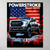 Werstroke Single Cab Truck American Flag New Body Poster (Vorne)