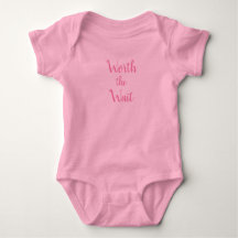 Wert den Wartezeit-Baby-Einteiler-Bodysuit