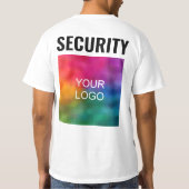 Wert der doppelseitigen Vorlage Mens Security Staf T-Shirt (Rückseite)