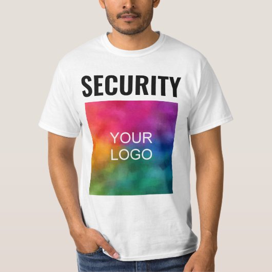 Wert der doppelseitigen Vorlage Mens Security Staf T-Shirt (Vorderseite)