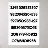 Wert des PiPie 3.14159 mathematische Konstante Poster (Vorne)