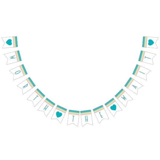 Wert die Wartezeit neues Baby, Wimpelkette (Alle)