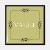 Wert - Ein Wort für Motivation Magnet (Vorne)