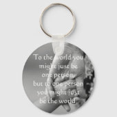 Wert einer Mutter Schlüsselanhänger (Vorderseite)