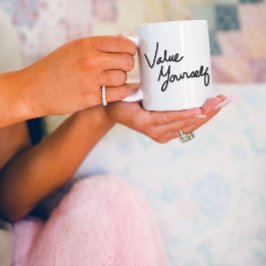 Wert Sie selbst positive Botschaft für die Selbstv Jumbo-Tasse