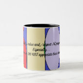 Wert und Respekt für alle Menschen - Tasse (Mittel)