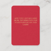 WERTE ~ Businesscard Visitenkarte (Rückseite)