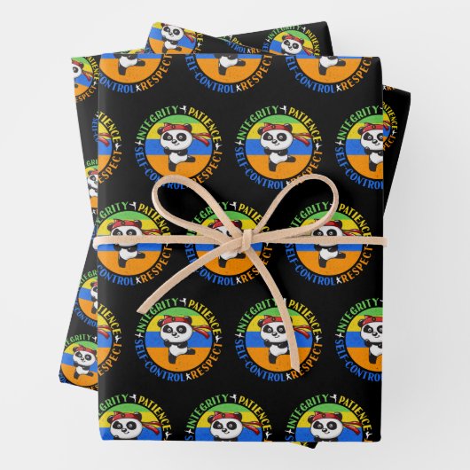 Werte für Kampfkunst - Boys Karate Mindset Geschenkpapier Set (Beispiel)