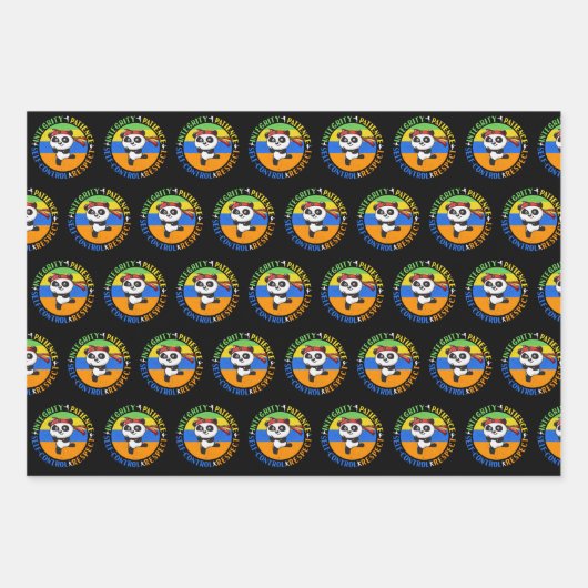 Werte für Kampfkunst - Boys Karate Mindset Geschenkpapier Set (Vorderseite)