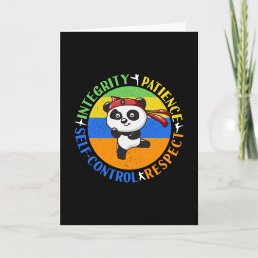 Werte für Kampfkunst - Boys Karate Mindset Karte (Vorderseite)