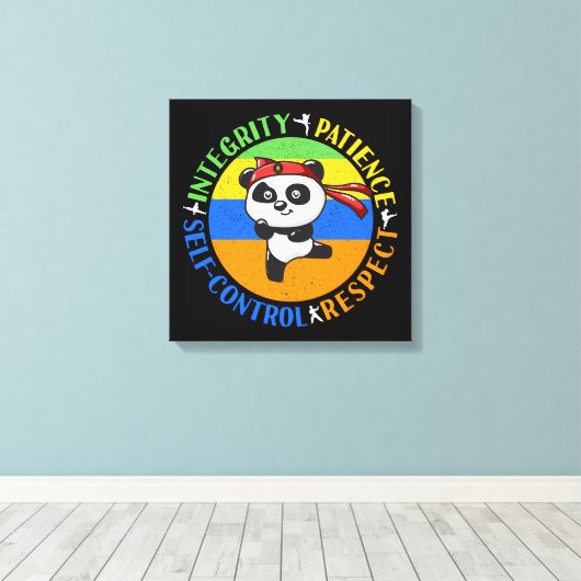 Werte für Kampfkunst - Boys Karate Mindset Leinwanddruck (Insitu (Holzboden))