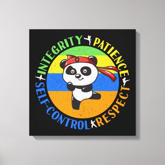 Werte für Kampfkunst - Boys Karate Mindset Leinwanddruck (Vorderseite)