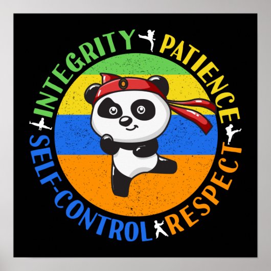 Werte für Kampfkunst - Boys Karate Mindset Poster (Vorne)