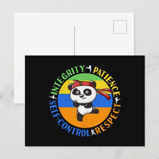 Werte für Kampfkunst - Boys Karate Mindset Postkarte (Vorne/Hinten)