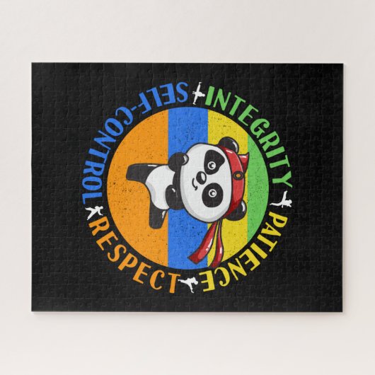 Werte für Kampfkunst - Boys Karate Mindset Puzzle (Horizontal)