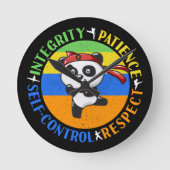 Werte für Kampfkunst - Boys Karate Mindset Runde Wanduhr (Vorderseite)