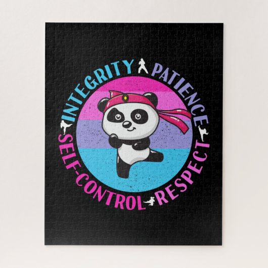 Werte für Kampfkunst - Girly Karate Mindset Puzzle (Vertikal)