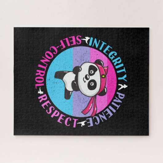 Werte für Kampfkunst - Girly Karate Mindset Puzzle (Horizontal)