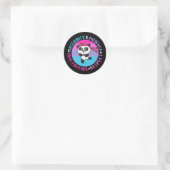 Werte für Kampfkunst - Girly Karate Mindset Runder Aufkleber (Tasche)