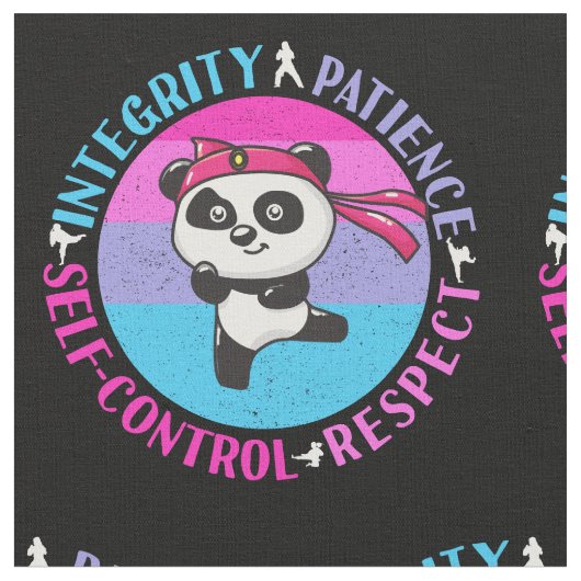 Werte für Kampfkunst - Girly Karate Mindset Stoff (Nahaufnahme)
