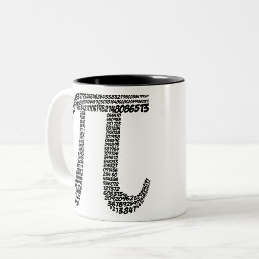 Werte PU-Symbols 3,14 - 400 dezimale Zweifarbige Tasse (Vorderseite Links)