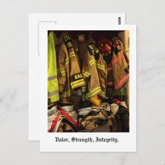 Werte, Stärke, Integrität. Postkarte (Vorne/Hinten)