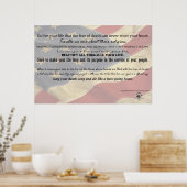 Wertegedicht - Gedicht von Tecumseh Poster (Küche)