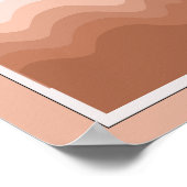 Wertelement der Kunstposter Rosa Weiß Boho Klassen Poster (Ecke)