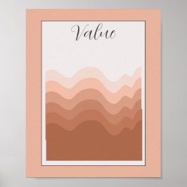 Wertelement der Kunstposter Rosa Weiß Boho Klassen Poster
