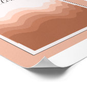 Wertelement der Kunstposter Rosa Weiß Boho Klassen Poster (Ecke)