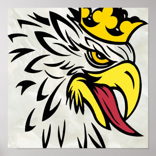 Wertepapier für Adler aus weißem Marmor Poster (Vorne)